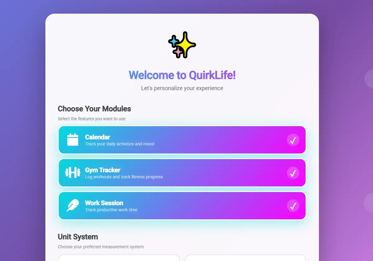 Progress tracking dashboard